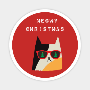 Meowy Christmas Magnet